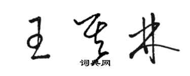 駱恆光王其林草書個性簽名怎么寫