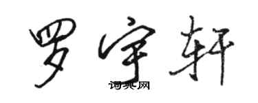 駱恆光羅宇軒行書個性簽名怎么寫