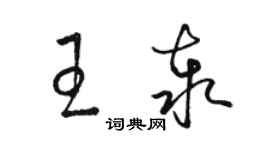 駱恆光王泰草書個性簽名怎么寫