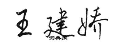 駱恆光王建嬌行書個性簽名怎么寫