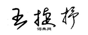 朱錫榮王捷抒草書個性簽名怎么寫