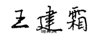 曾慶福王建霜行書個性簽名怎么寫