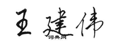 駱恆光王建偉行書個性簽名怎么寫
