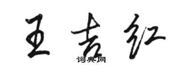 駱恆光王吉紅行書個性簽名怎么寫