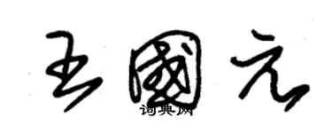 朱錫榮王國元草書個性簽名怎么寫