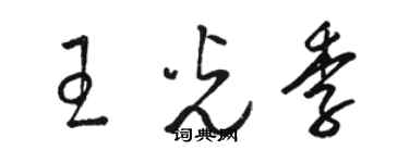 駱恆光王光季草書個性簽名怎么寫