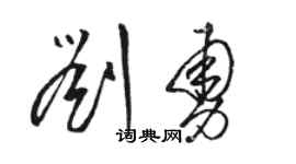 駱恆光劉勇草書個性簽名怎么寫