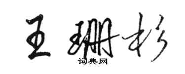 駱恆光王珊杉行書個性簽名怎么寫