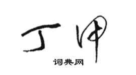 駱恆光丁甲草書個性簽名怎么寫