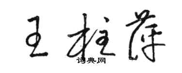 駱恆光王柱萍草書個性簽名怎么寫