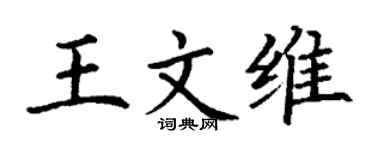 丁謙王文維楷書個性簽名怎么寫