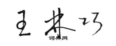 駱恆光王林巧草書個性簽名怎么寫