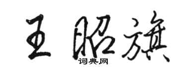 駱恆光王昭旗行書個性簽名怎么寫
