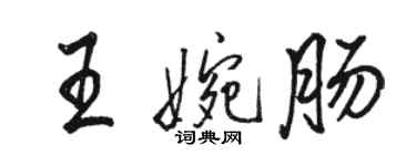 駱恆光王婉腸行書個性簽名怎么寫