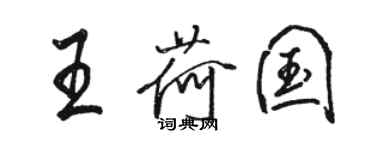 駱恆光王荷國行書個性簽名怎么寫