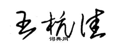 朱錫榮王杭佳草書個性簽名怎么寫