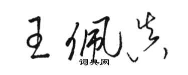 駱恆光王佩真草書個性簽名怎么寫