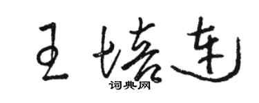 駱恆光王培連草書個性簽名怎么寫