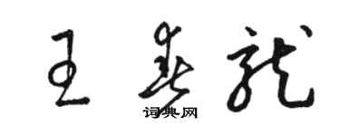 駱恆光王春龍草書個性簽名怎么寫