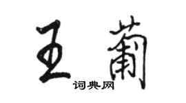 駱恆光王葡行書個性簽名怎么寫
