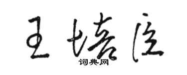 駱恆光王培臣草書個性簽名怎么寫