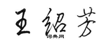 駱恆光王紹芳行書個性簽名怎么寫