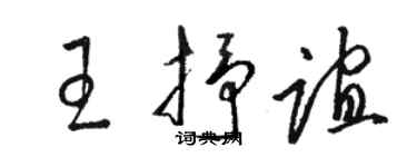 駱恆光王抒誼草書個性簽名怎么寫