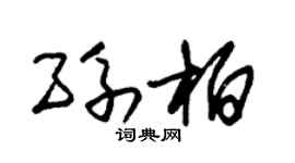 朱錫榮孫柏草書個性簽名怎么寫