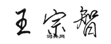 駱恆光王宗智行書個性簽名怎么寫