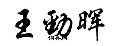 胡問遂王勁暉行書個性簽名怎么寫