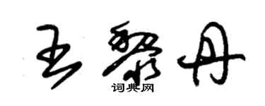 朱錫榮王黎丹草書個性簽名怎么寫