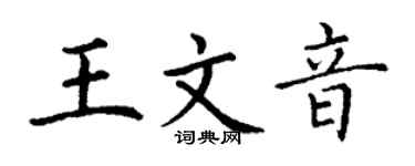 丁謙王文音楷書個性簽名怎么寫