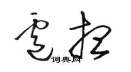 駱恆光盧想草書個性簽名怎么寫