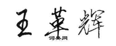 駱恆光王革輝行書個性簽名怎么寫