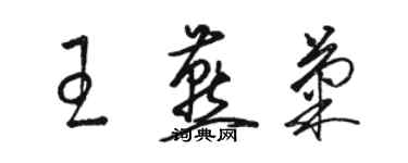 駱恆光王燕菊草書個性簽名怎么寫