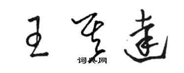 駱恆光王其達草書個性簽名怎么寫