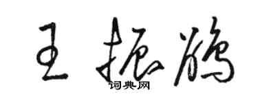 駱恆光王振鵑草書個性簽名怎么寫