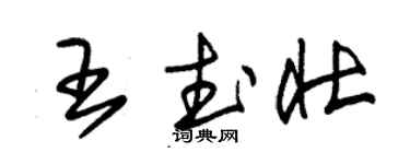 朱錫榮王武壯草書個性簽名怎么寫