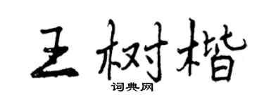 曾慶福王樹楷行書個性簽名怎么寫
