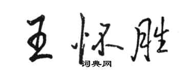 駱恆光王懷勝行書個性簽名怎么寫