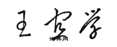 駱恆光王宜學草書個性簽名怎么寫