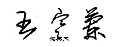 朱錫榮王寒蘭草書個性簽名怎么寫