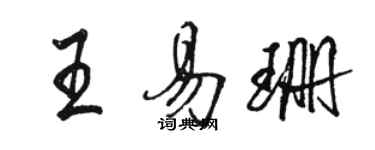 駱恆光王易珊行書個性簽名怎么寫