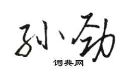 駱恆光孫勁行書個性簽名怎么寫