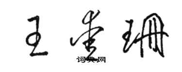 駱恆光王愛珊草書個性簽名怎么寫