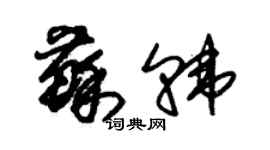 朱錫榮蘇韓草書個性簽名怎么寫