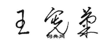 駱恆光王憲菊草書個性簽名怎么寫