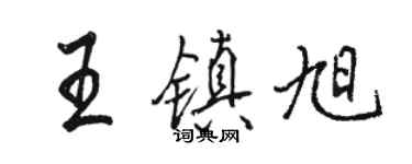 駱恆光王鎮旭行書個性簽名怎么寫