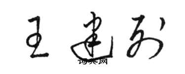 駱恆光王建列草書個性簽名怎么寫