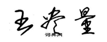 朱錫榮王儘量草書個性簽名怎么寫